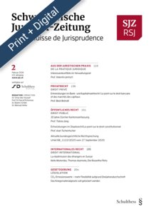 Schweizerische Juristen-Zeitung / Revue Suisse de Jurisprudence (SJZ).