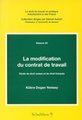 La modification du contrat de travail