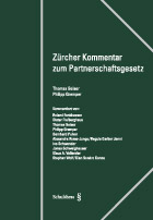 Z�rcher Kommentar zum Partnerschaftsgesetz