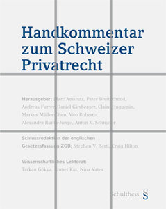 Handkommentar zum Schweizer Privatrecht
