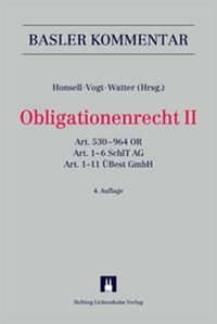 Art. 530-964 OR, Art. 1-6 SchlT AG, Art. 1-11 �Best GmbH. Obligationenrecht II