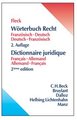 W�rterbuch Recht / Dictionnaire juridique