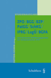 ZPO/BGG/BZP/PatGG/SchKG/IPRG/Lug�/BGFA/BV