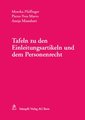 Tafeln zu den Einleitungsartikeln und dem Personenrecht